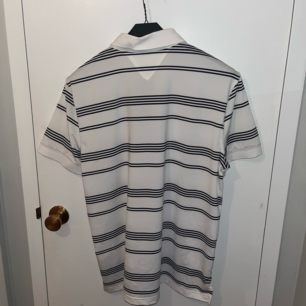 Tommy Hilfiger White and Black Polo Shirt Classic Design - Picture 5 of 7